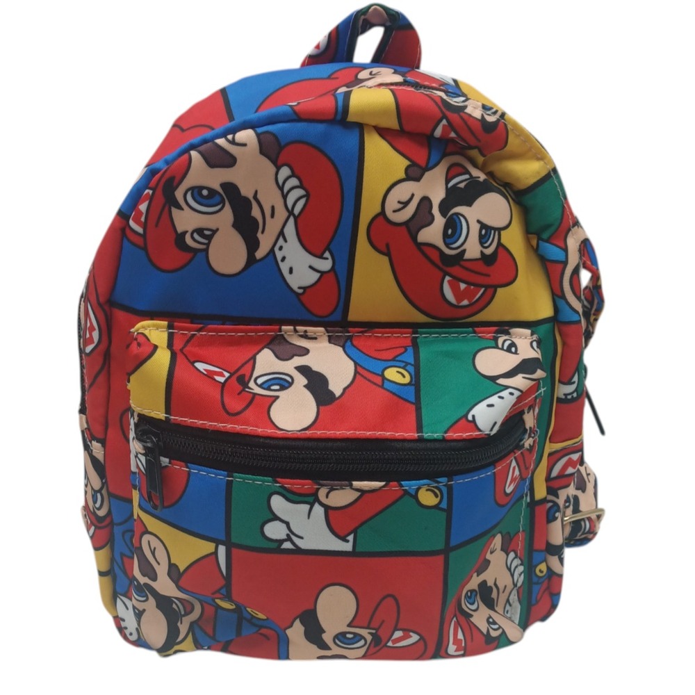 Super Mario Brothers Printed Backpack Approx. 11" Tall, Pre-owned but Unused‎